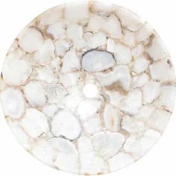 Lavabo da appoggio di design in pietra cristallina Poncho
