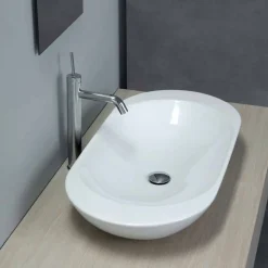 Lavabo da Appoggio di Design in Ceramica Bianca o Colorata Melle