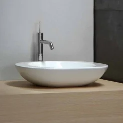 Lavabo da Appoggio di Design in Ceramica Bianca o Colorata Melle
