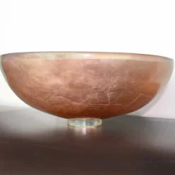 Lavabo da Appoggio di Design in Resina Trasparente e Rame - Salvatore