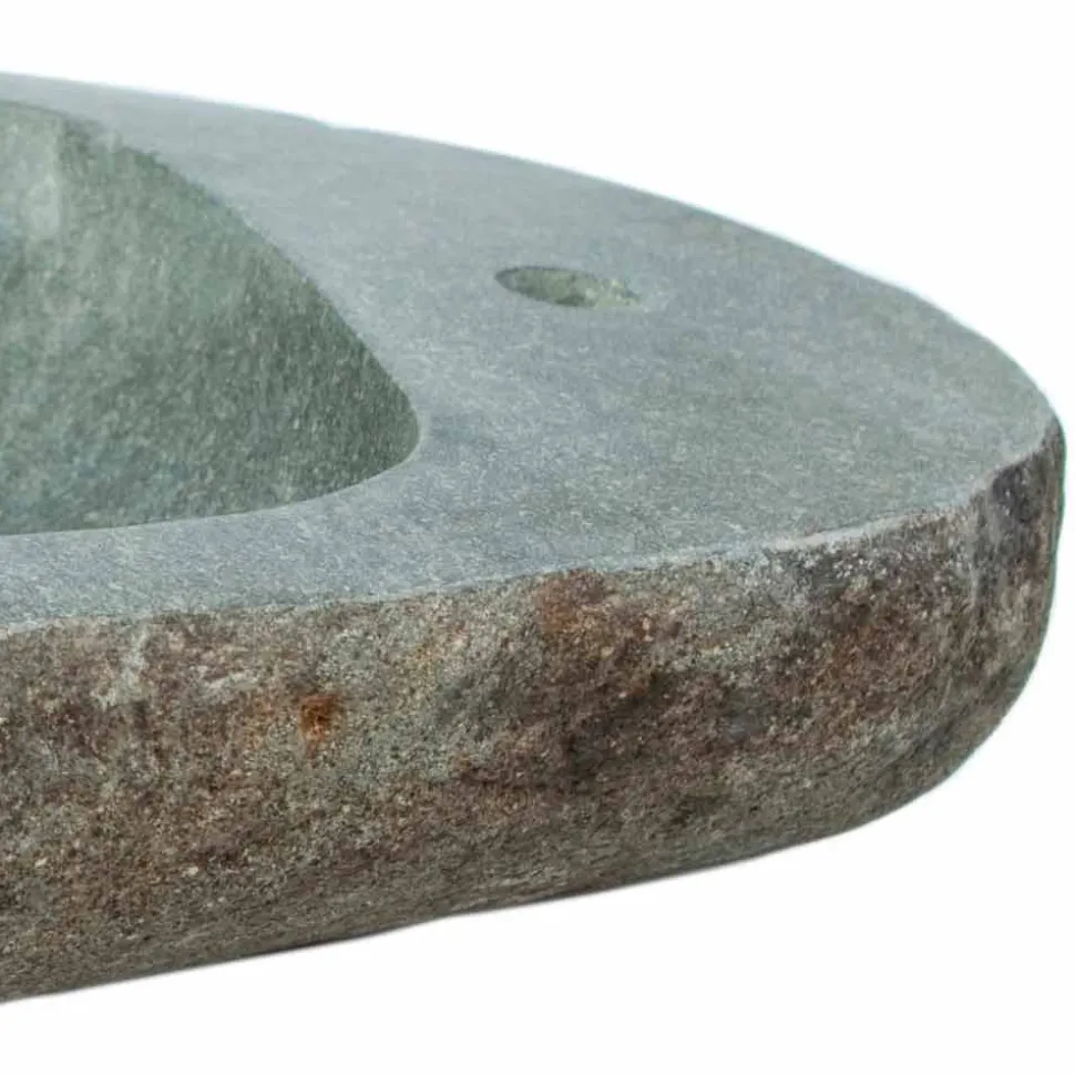 Lavabo da appoggio di design in pietra naturale Kai, pezzo unico