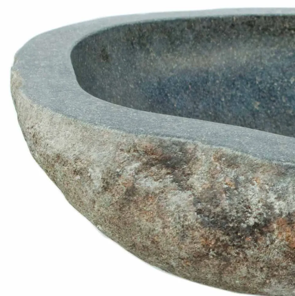 Lavabo da appoggio di design in pietra naturale Kai, pezzo unico
