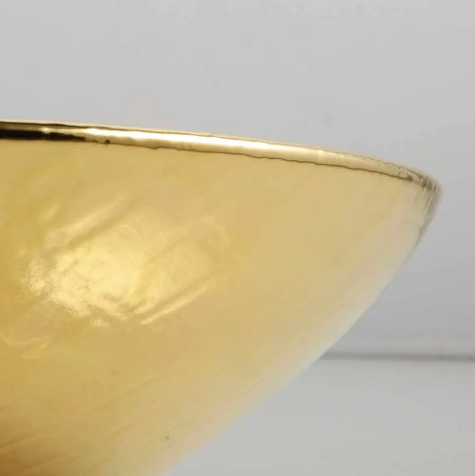 Lavabo da appoggio di design in ceramica gold made in Italy Animals