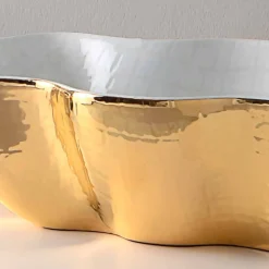 Lavabo da appoggio di design moderno in ceramica fatto in Italia Cubo