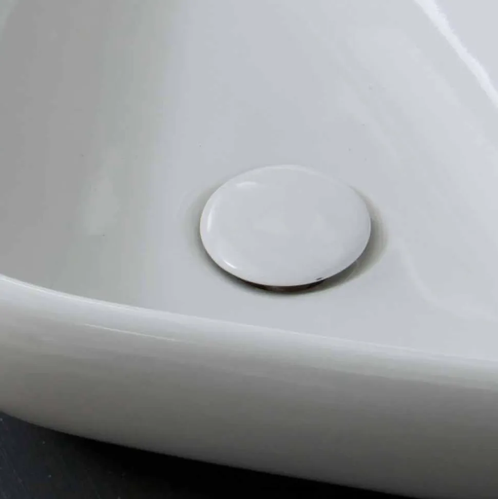 Lavabo da appoggio di design moderno in ceramica made in Italy Sofia