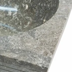 Lavabo da appoggio di design per bagno in pietra naturale grigia Zor