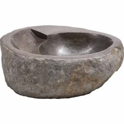 Lavabo da appoggio di moderno design in pietra di fiume, Busca