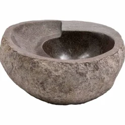 Lavabo da appoggio di moderno design in pietra di fiume, Busca