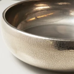 Lavabo da Appoggio in Argilla Raku Metallica Tornito a Mano - Prisma