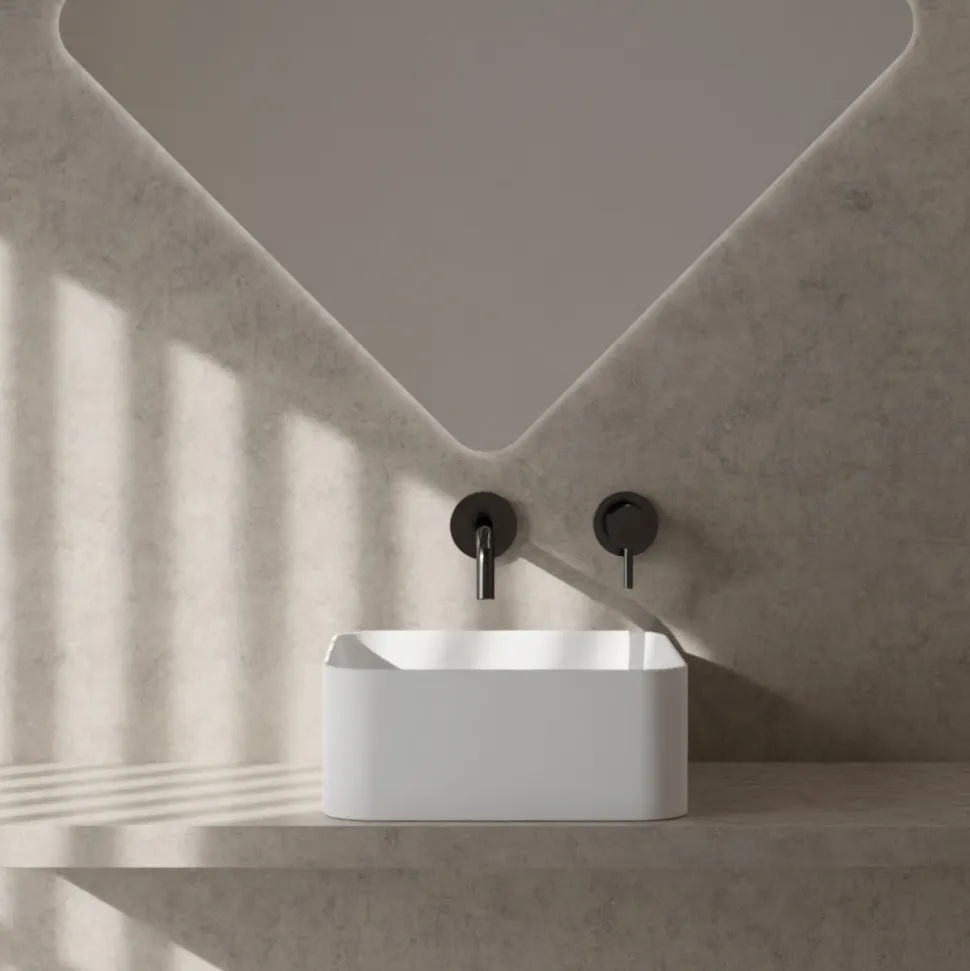 Lavabo da Appoggio in Ceramica con Piletta Compresa Made in Italy - Scatola