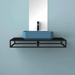 Lavabo da appoggio in ceramica moderno prodotto in Italia, Zulimo