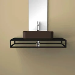 Lavabo da appoggio in ceramica moderno prodotto in Italia, Zulimo