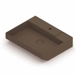 Lavabo da appoggio in ceramica di design fatto in Italia, Viviano