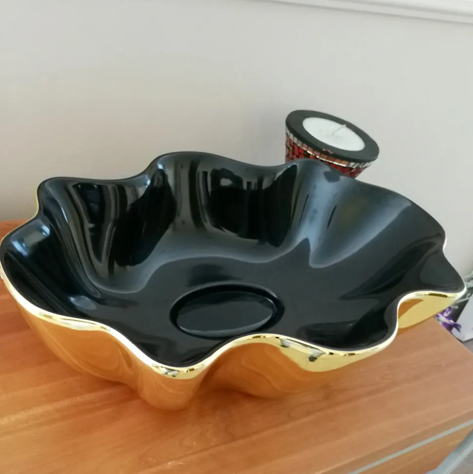 Lavabo da Appoggio in Ceramica Colorata Diverse Finiture L 65 cm - Cubo