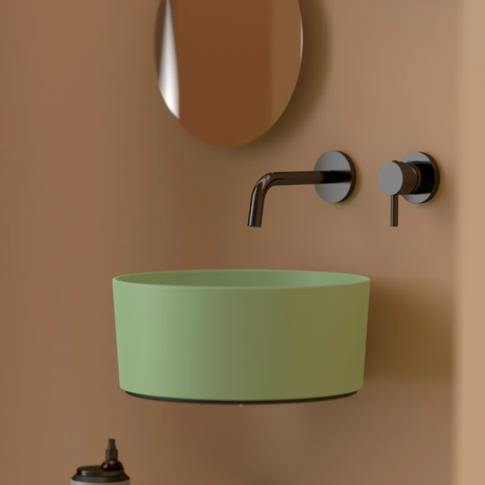 Lavabo da Appoggio in Ceramica di Diverse Finiture Made in Italy - Palline