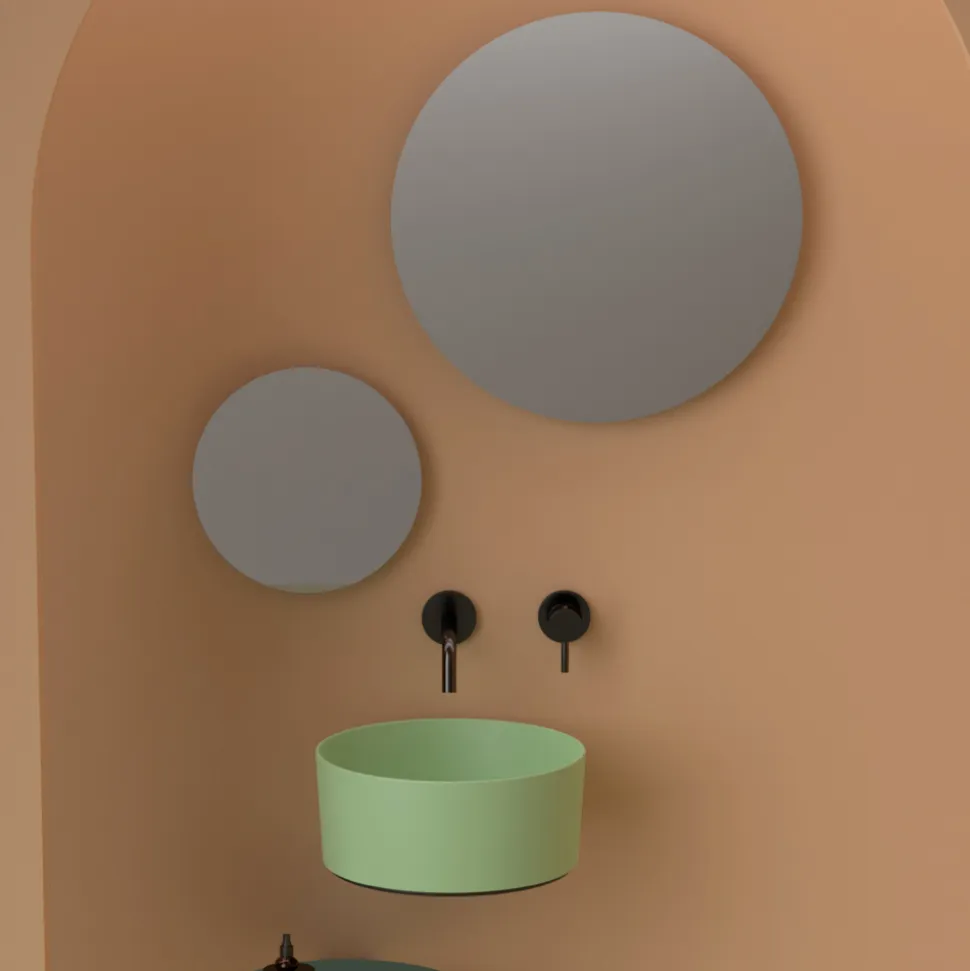 Lavabo da Appoggio in Ceramica di Diverse Finiture Made in Italy - Palline