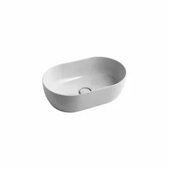 Lavabo da appoggio in ceramica bianca o colorata Star 55x35 made Italy