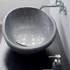 Lavabo da appoggio in ceramica stampa cocco grigio made Italy Glossy