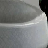 Lavabo da appoggio in ceramica pitonata bianco made in Italy Elisa