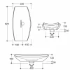 Lavabo da appoggio in ceramica maculato di design made in Italy Laura