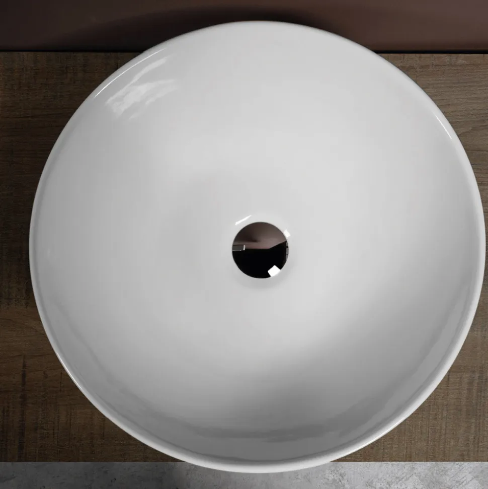 Lavabo da Appoggio Inclinato Ovale in Ceramica e Design Moderno - Papavero