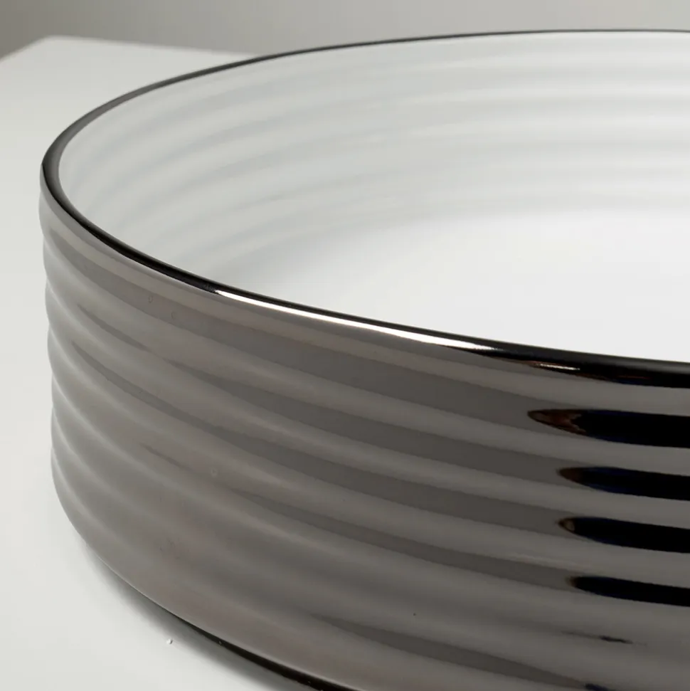 Lavabo da Appoggio in Gres Porcellanato Ondulato Made in Italy - Vibrazione