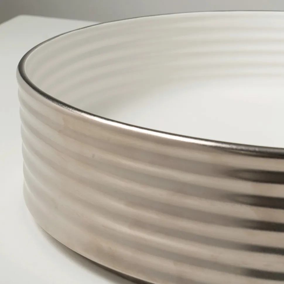 Lavabo da Appoggio in Gres Porcellanato Ondulato Made in Italy - Vibrazione