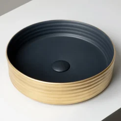 Lavabo da Appoggio in Gres Porcellanato Ondulato Made in Italy - Vibrazione