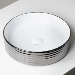 Lavabo da Appoggio in Gres Porcellanato Ondulato Made in Italy - Vibrazione