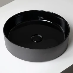 Lavabo da Appoggio in Gres Porcellanato Tornito a Mano Made in Italy - Halo