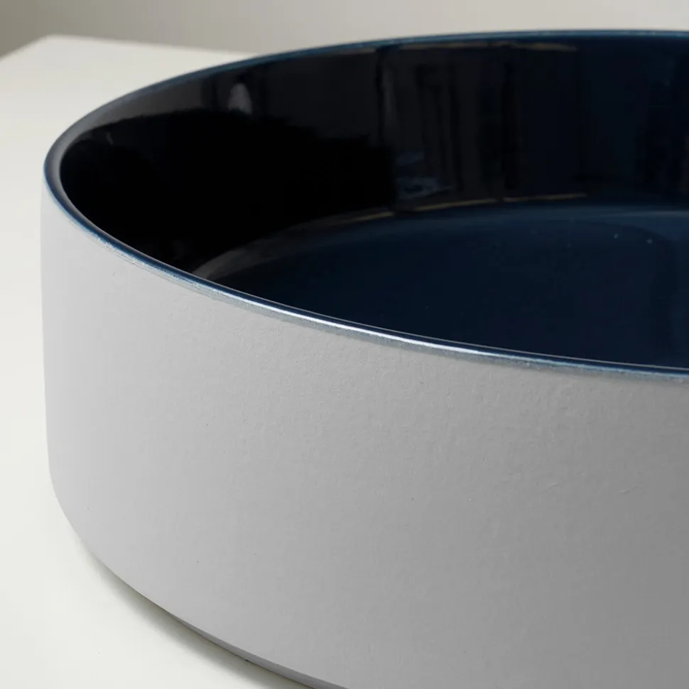 Lavabo da Appoggio in Gres Porcellanato Tornito a Mano Made in Italy - Halo