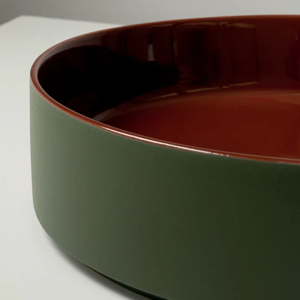 Lavabo da Appoggio in Gres Porcellanato Tornito a Mano Made in Italy - Halo
