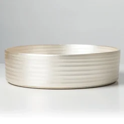 Lavabo da Appoggio in Gres Porcellanato Argento o Bianco - Vibrazione