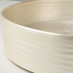 Lavabo da Appoggio in Gres Porcellanato Argento o Bianco - Vibrazione