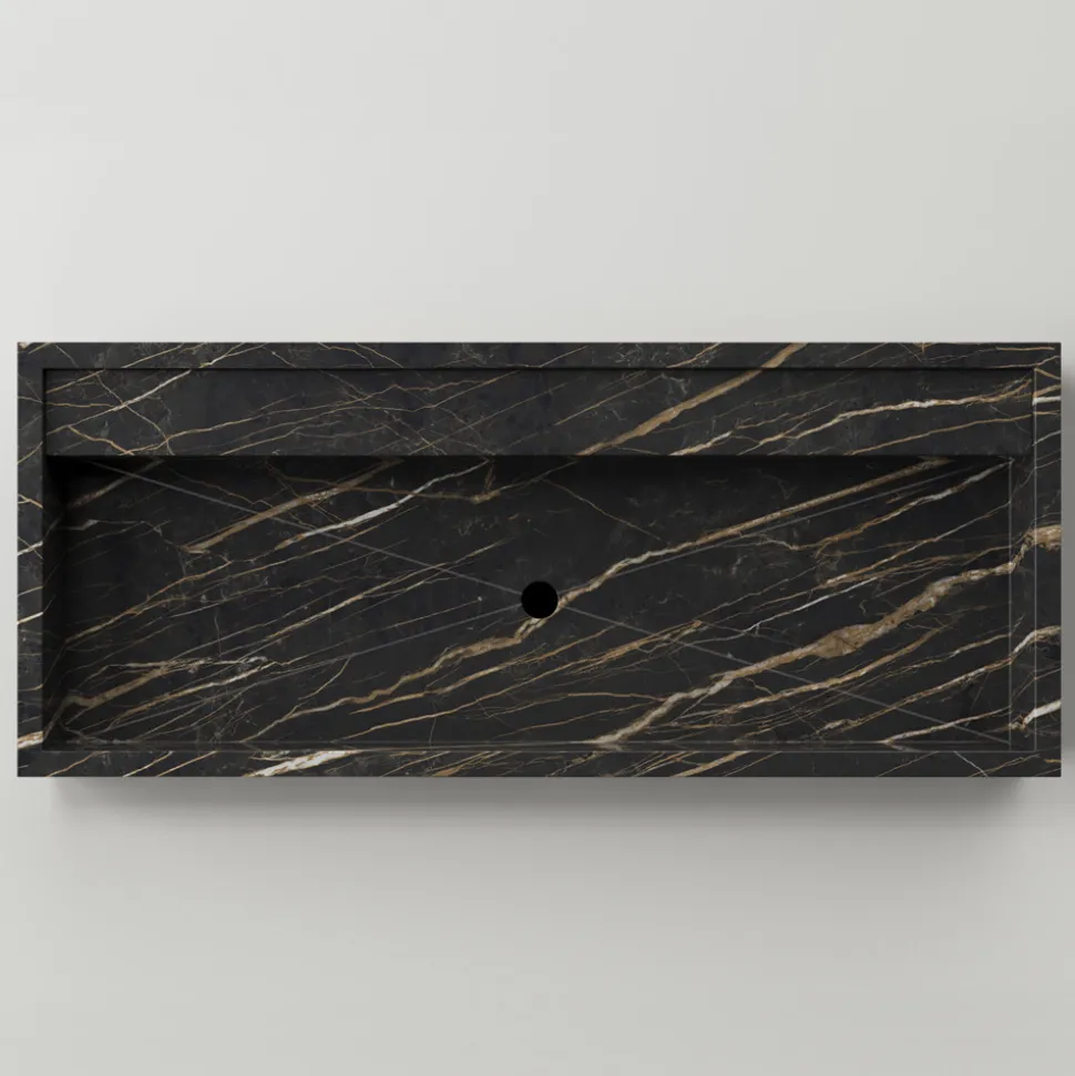 Lavabo da Appoggio in Gres Porcellanato Effetto Marmo Made in Italy - Cervia