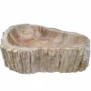 Lavabo da Appoggio in Legno Fossile Goa, non riproducibile in serie