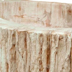 Lavabo da Appoggio in Legno Fossile Goa, non riproducibile in serie