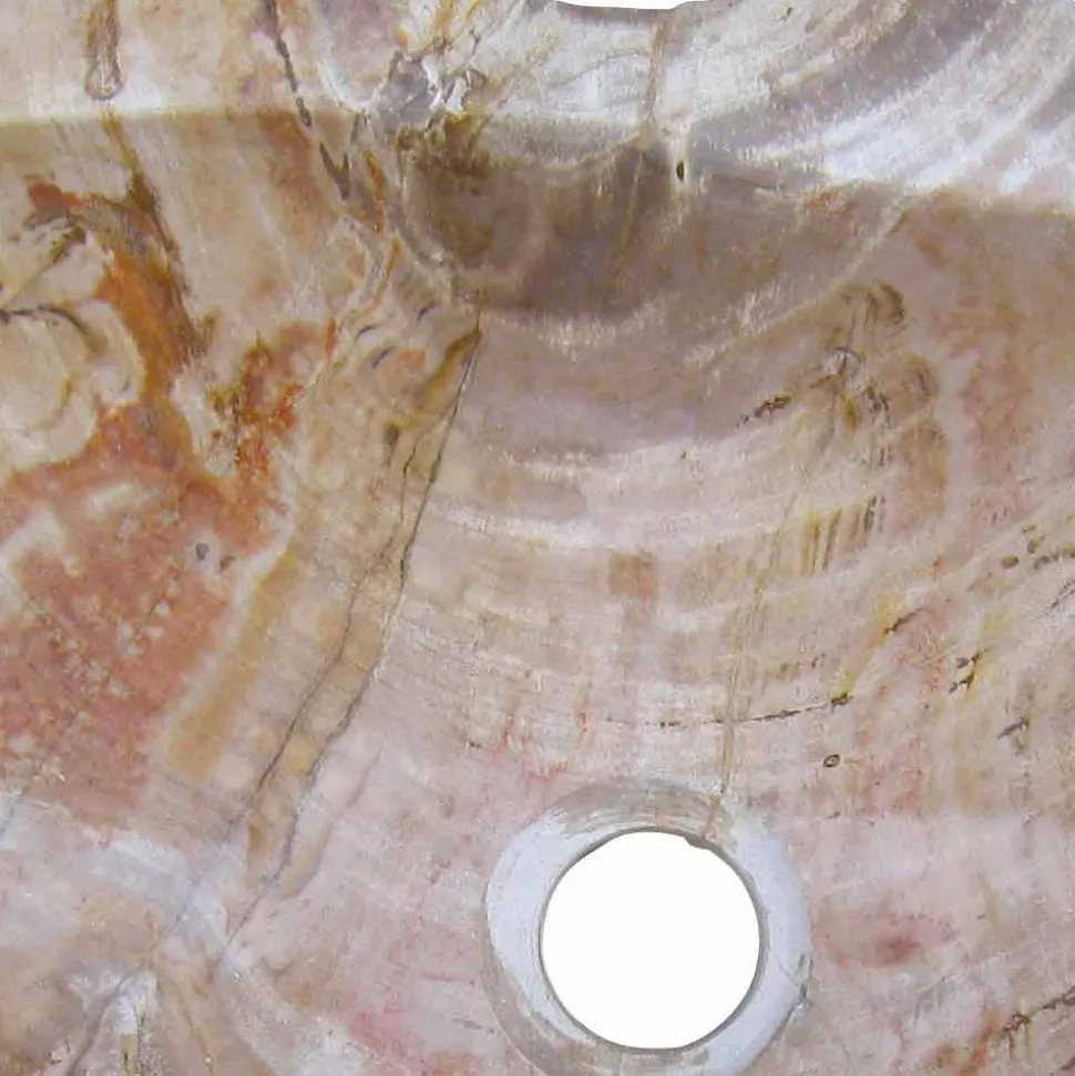 Lavabo da Appoggio in Legno Fossile Goa, non riproducibile in serie