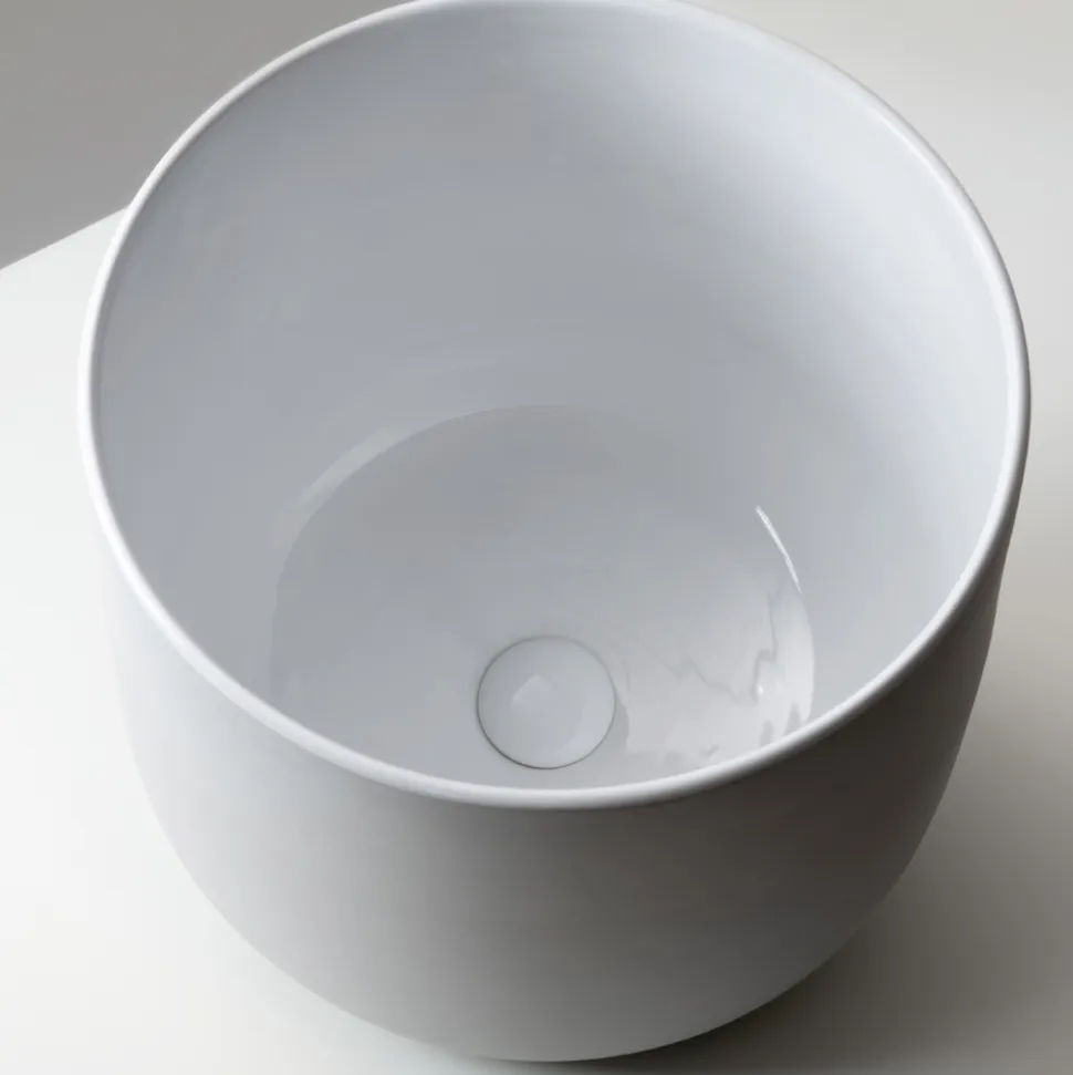 Lavabo da Appoggio in Porcellana Tornita a Mano - Nomad