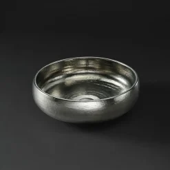 Lavabo da Appoggio in Raku Clay Finitura Platino Made in Italy - Ribano