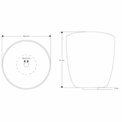 Lavabo da Appoggio in Resina e Polveri Minerali a Forma di Secchio - Secchiello