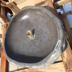 Lavabo da Appoggio Lavorato Artigianalmente in Pietra di Fiume - Aurea