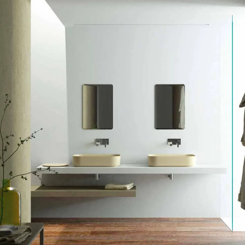 Lavabo da appoggio moderno colorato made Italy, Formicola