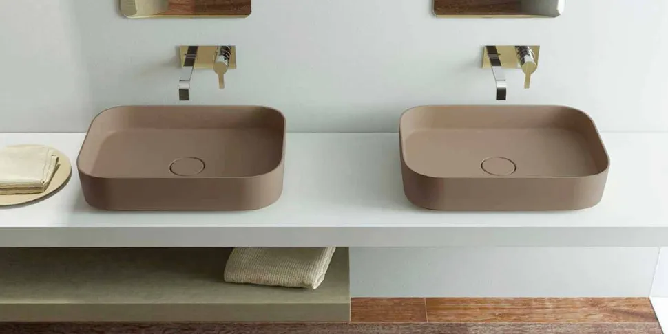 Lavabo da appoggio moderno colorato made Italy, Formicola