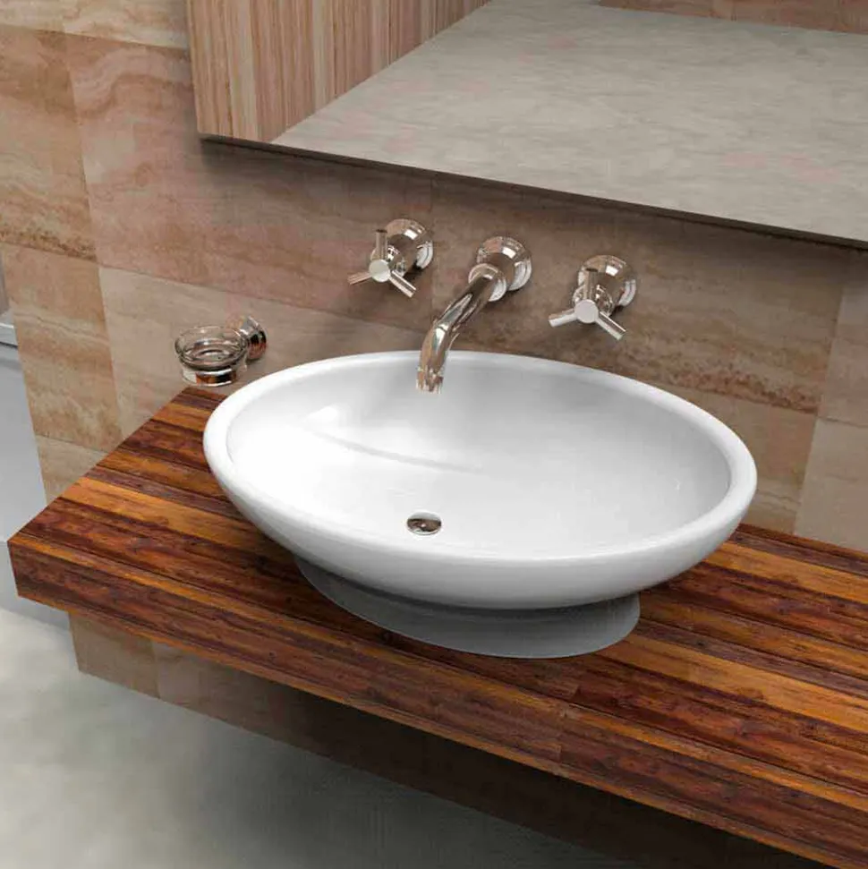 Lavabo da appoggio moderno Egg, prodotto artigianle italiano