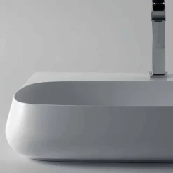 Lavabo da appoggio moderno in ceramica L 75cm fatto in Italia, Gais