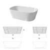 Lavabo da Appoggio Moderno in Ceramica Bianca o Colorata Trabia