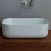 Lavabo da appoggio moderno in ceramica bianca o colorata Star 50x37 cm