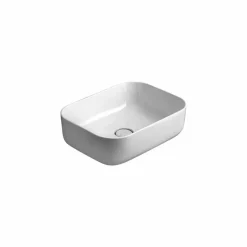 Lavabo da appoggio moderno in ceramica bianca o colorata Star 50x37 cm