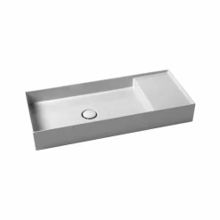 Lavabo da appoggio moderno in ceramica bianca o colorata Sun 85x37 cm
